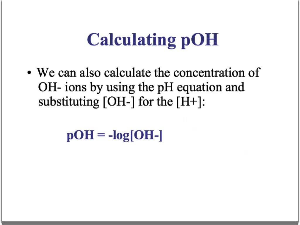How To Find Ph From Poh - slideshare